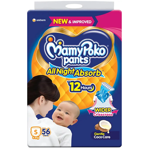 Mamy Poko Pants All Night Absorb Baby Diapers Small