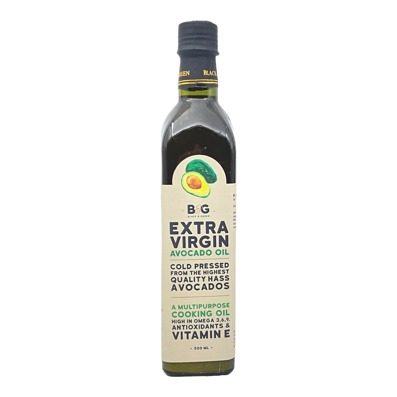 Black And Green Multipurpose Avocado Oil