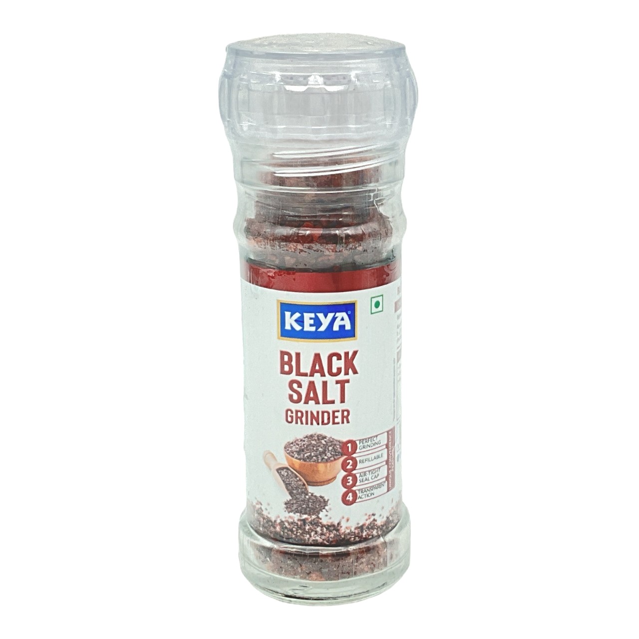 Keya Black Salt Grinder