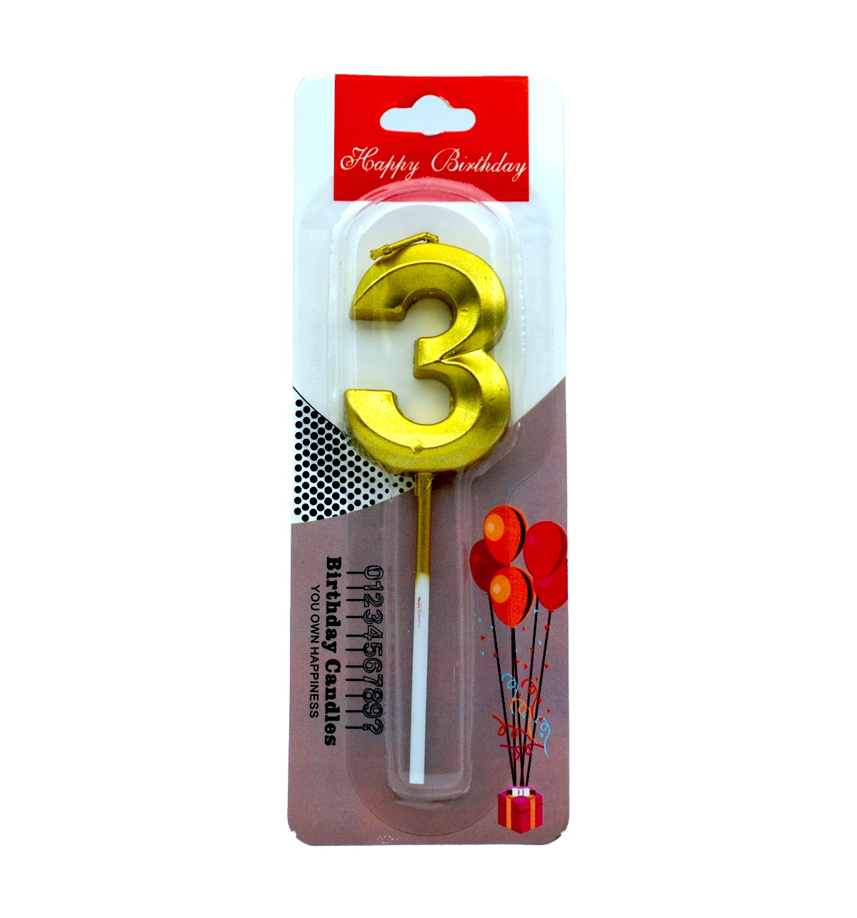 Celebrations Number 3 Candle