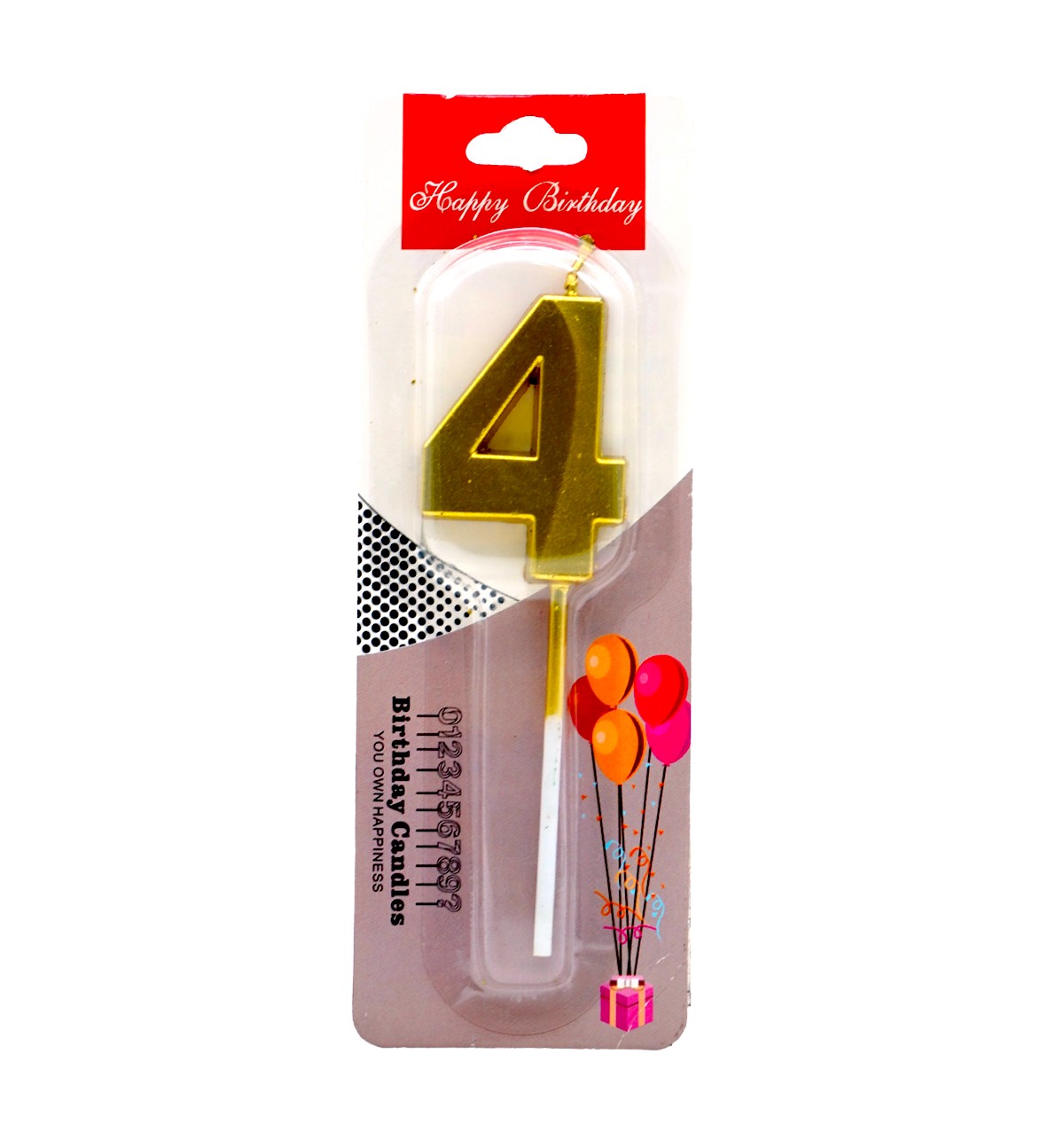 Celebrations Number 4 Candle