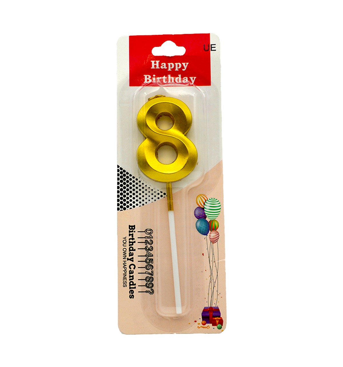 Celebrations Number 8 Candle