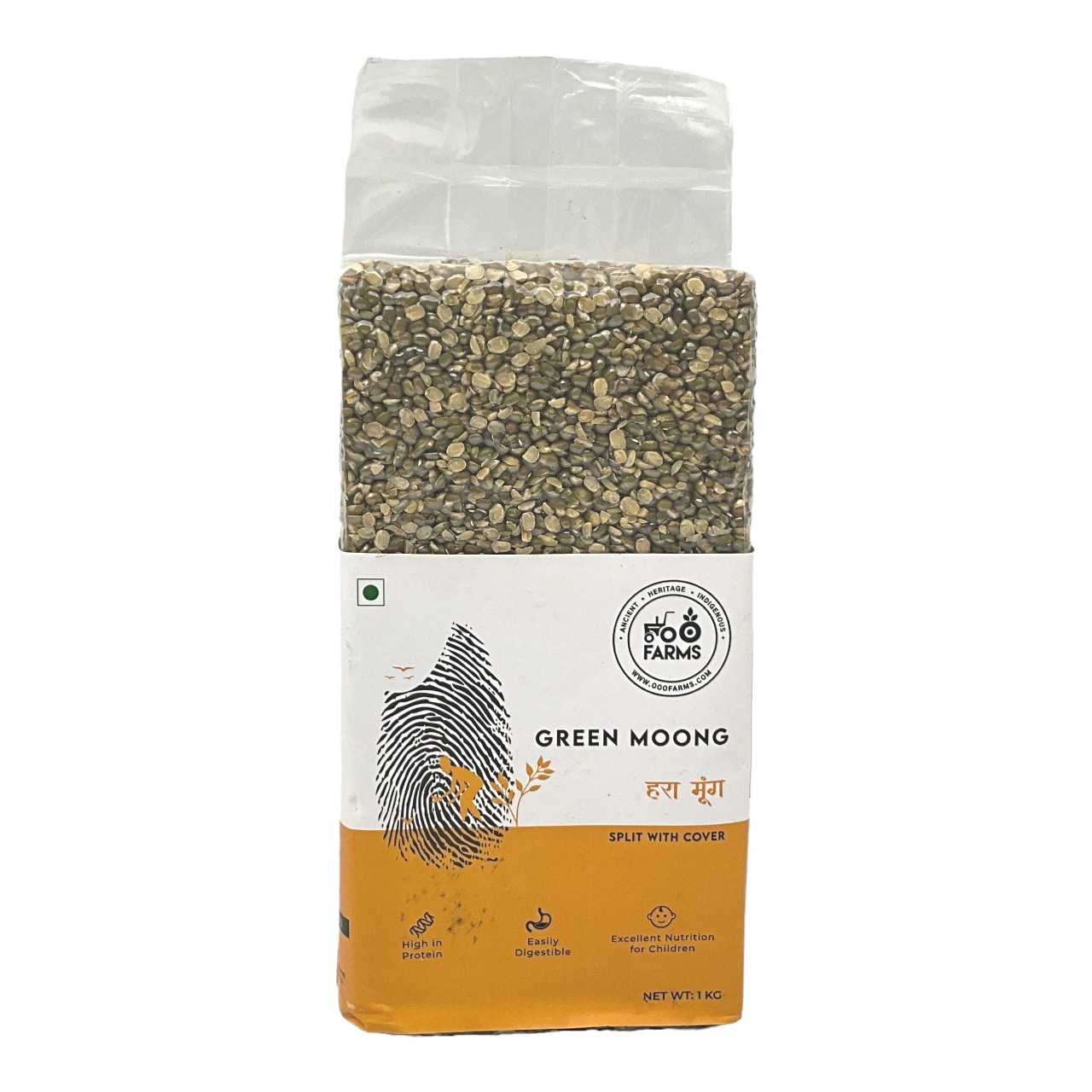 OOO Farms Green Moong Dal With Skin
