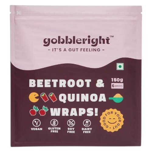 Gobbleright Beetroot & Quinoa Wraps