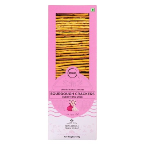 Awe Everything Spice Sourdough Crackers