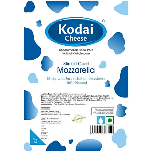 Kodai Ceese Sitrred Curd Mozzarella