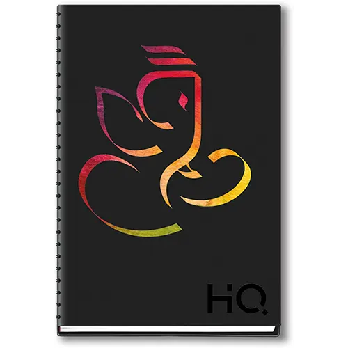 Hq Ganesha Case Bound Note Book 192Pages Single Line