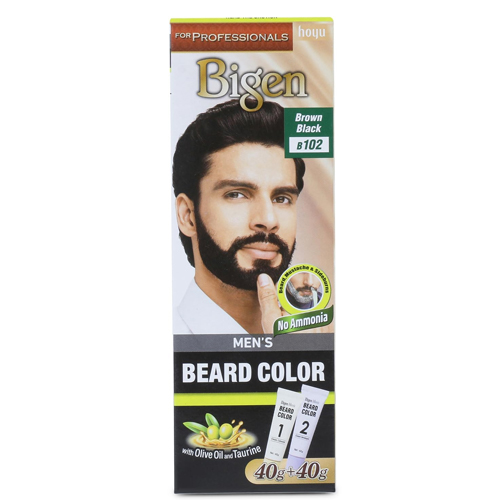 Bigen Mens Beard Color Brown Black B102