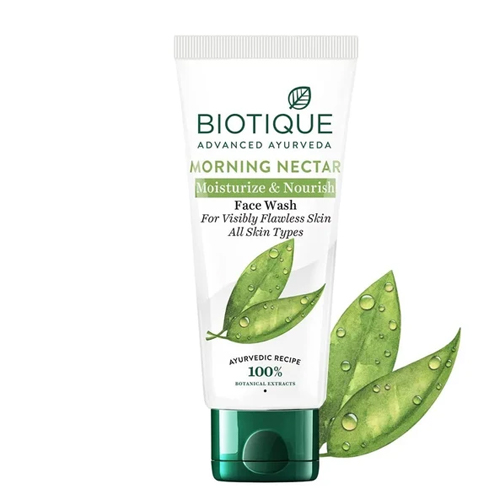 Biotique Morning Nectar Moisturize & Nourish Face Wash For Visibly Flawless Skin, All Skin Types