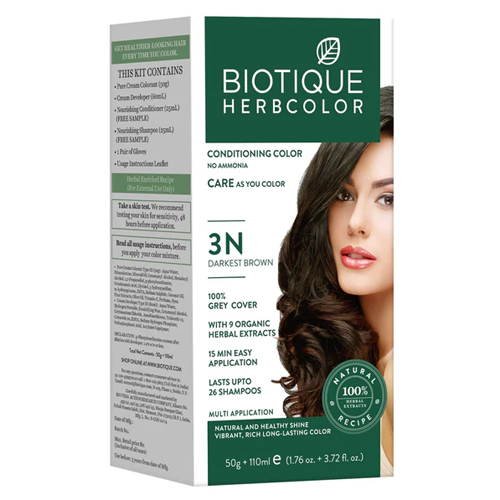 Biotique Herbcolor Darkest Brown 3N Hair Color
