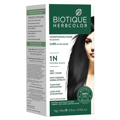 Biotique Herbcolor Natural Black 1N Hair Color