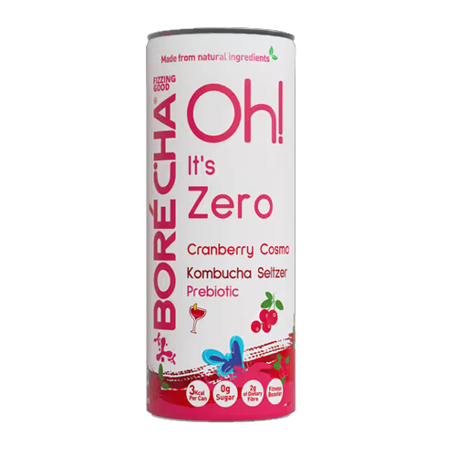 Borecha Kombucha Zero Sugar Cranberry Cosmo