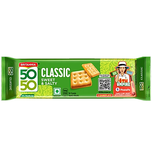 Britannia 50 50 Sweetandsalty Classic Biscuit
