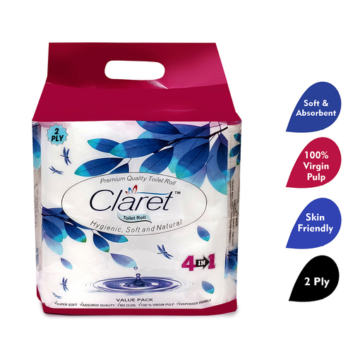 Claret Toilet Roll 2Ply 4In1