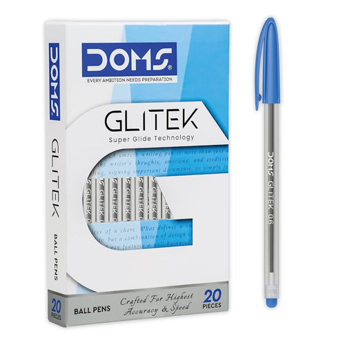 Doms Glitek Ball Blue Pen