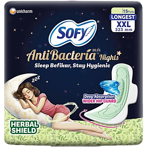 Sofy Anti Bacteria Night Xxl Pads