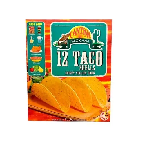 Cantina Mexicana 12 Taco Shells Crispy Yellow Corn