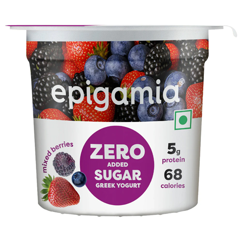 Epigamia Zero Added Sugar Mixed Berries Yogurt