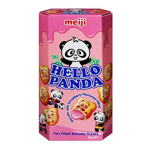 Meiji Hello Panda Biscuit With Strawberry