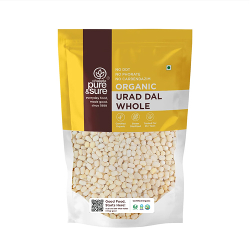 Phalada Pure And Sure Organic White Urad Whole