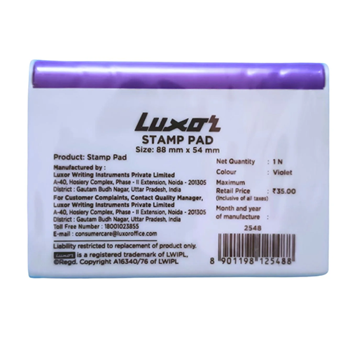 Luxor Stamp Pad Violet 88Mm*54Mm