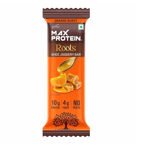 Ritebite Max Protein Roots Orange Brust Ghee Jaggery Bar