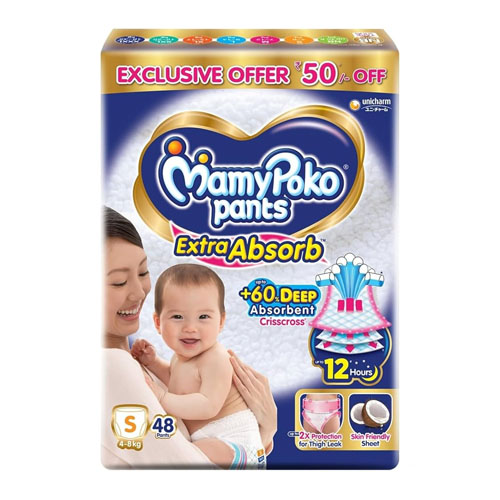 MamyPoko Pants Extra Absorb Small 4-8 Kg