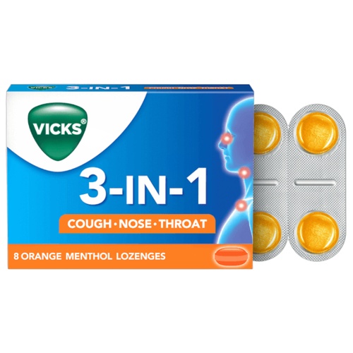 Vicks 3 In 1 Lozenges