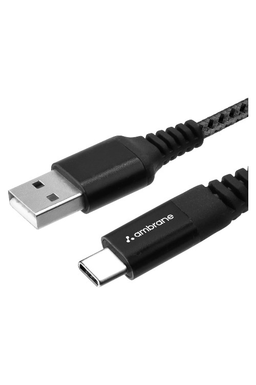 Ambrane USB Cable Bctt15 Black Grey