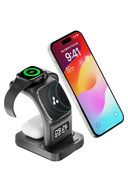 Ambrane WireleSS Charger Aerosync TRio Black