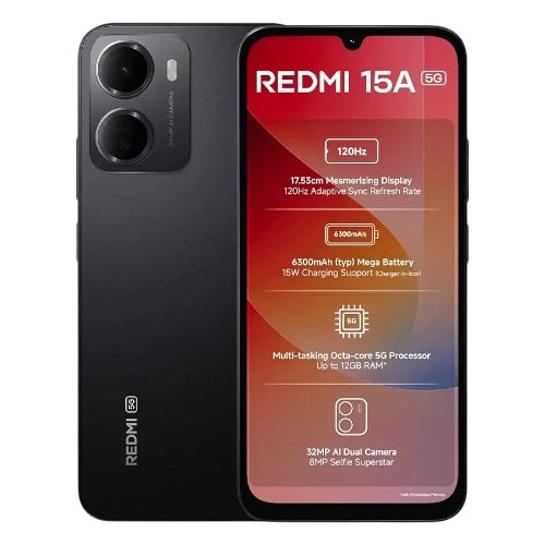 Redmi 15A 5G - Ace Black Smart Phone
