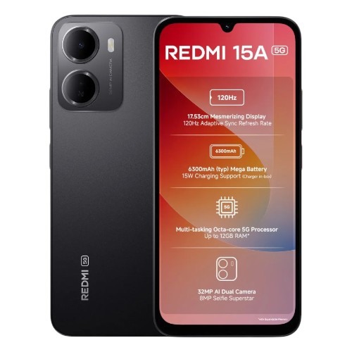 Redmi 15A 5G -Ace Black Smart Phone