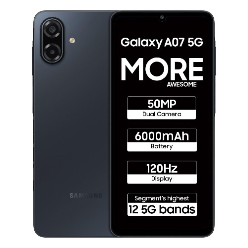 Samsung A07 5G - Black Smart Phone