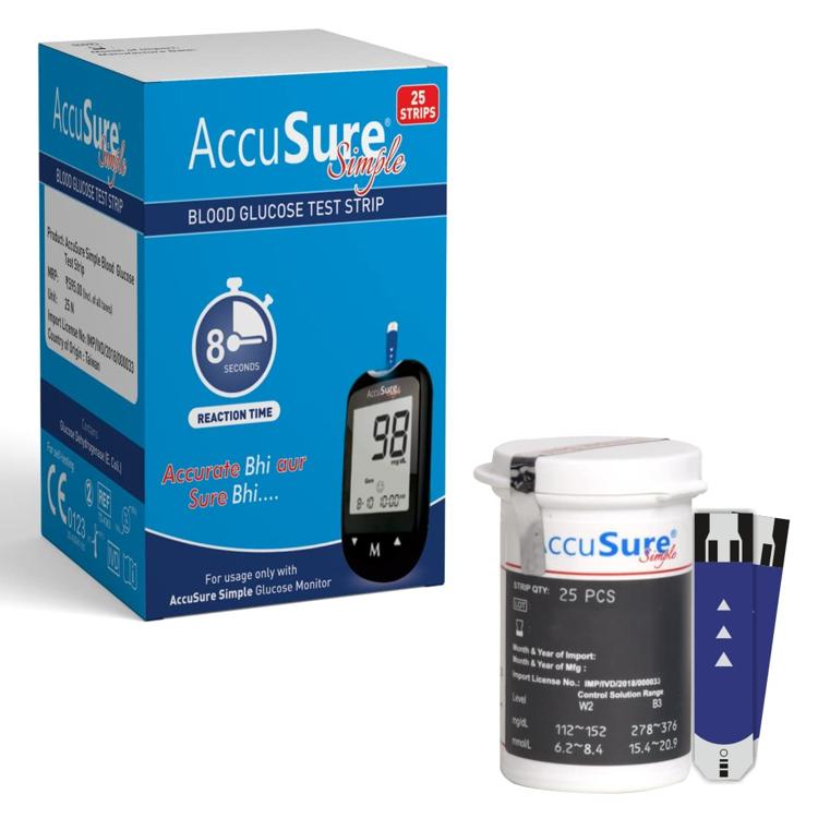 AccuSure Simple Blood Glucose Test Strips