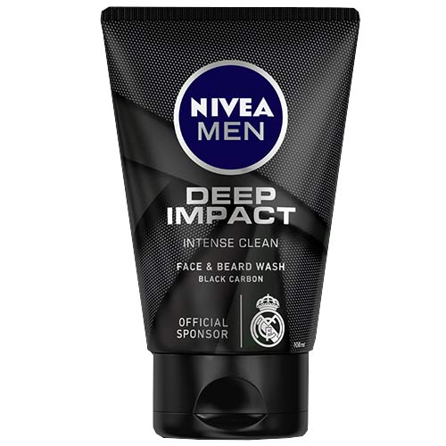 Nivea Men Deep Impact Face & Beard Wash Black Carbon