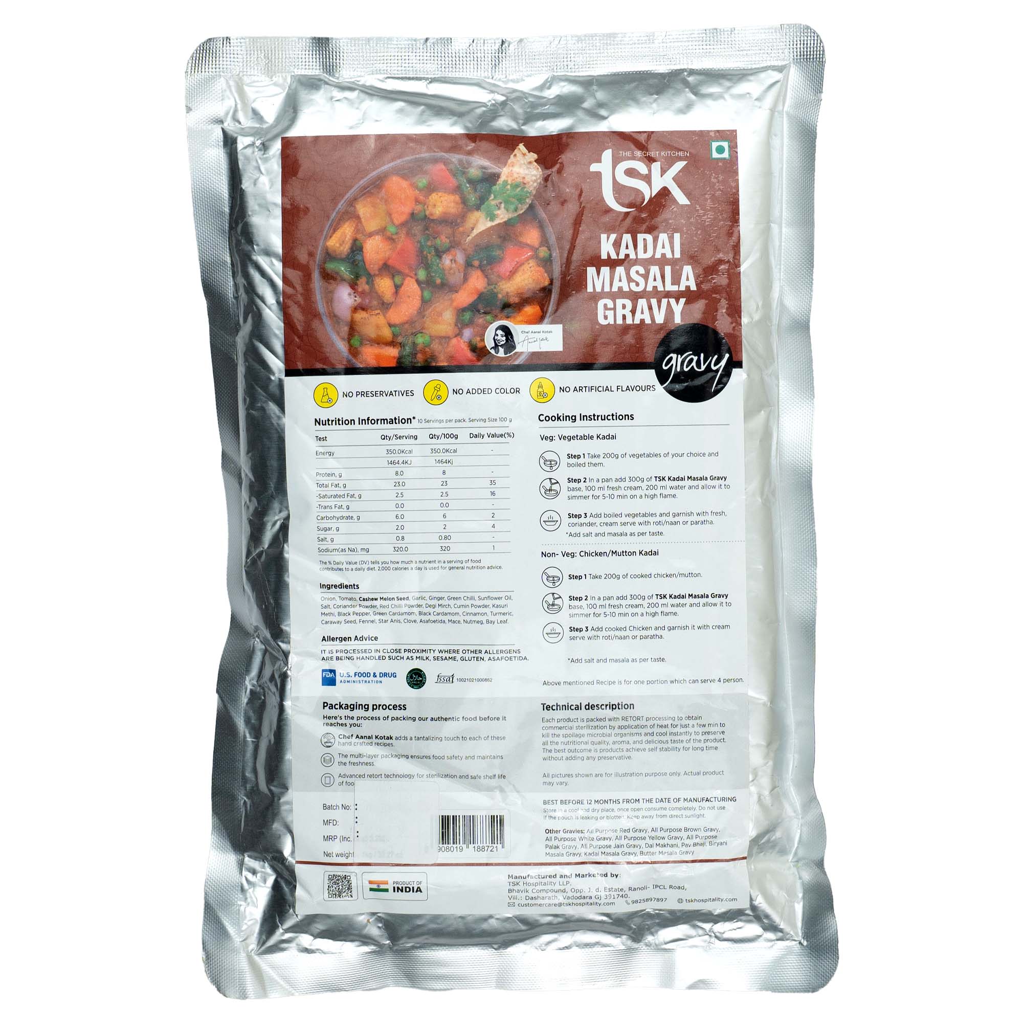 TSK Kadai / Chettinad Gravy Base