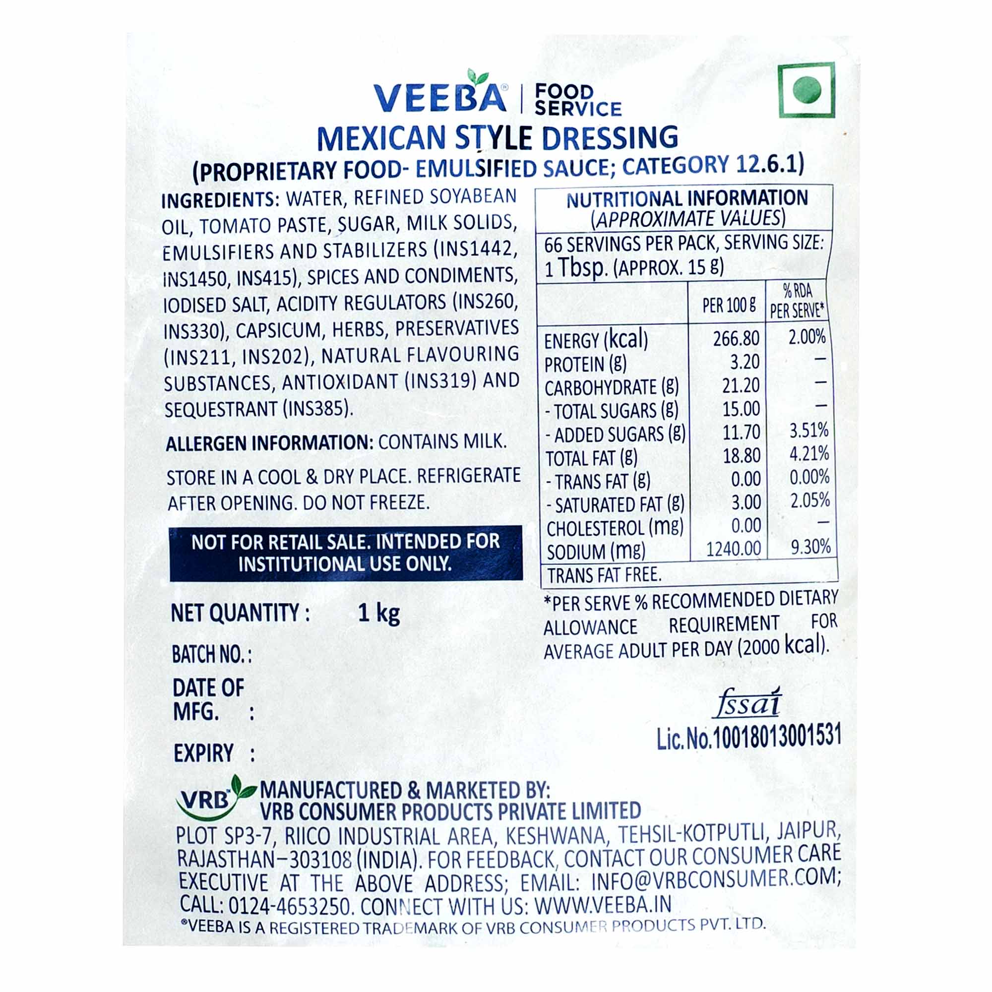 Veeba Mexican Style Dressing