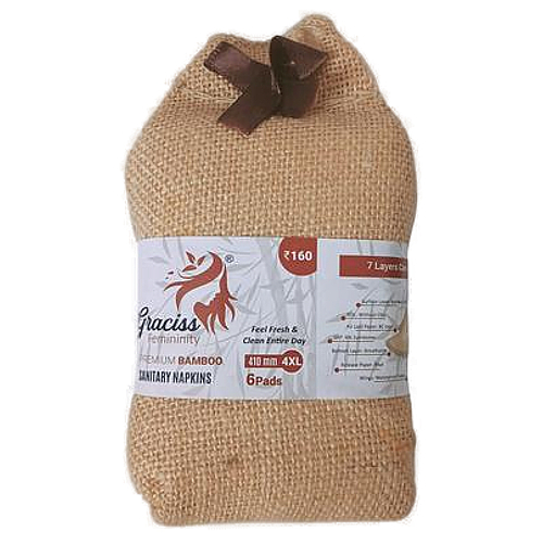 Graciss Feminity Bamboo Sanitary Napkin 4Xl Size - 410Mm