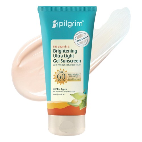 Pilgrim 5% Vitamin C Brightening Ultra Light Gel Sunscreen Spf 60 Pa++++