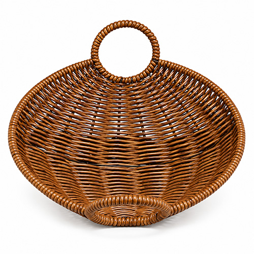 LN021 Iron Antique Large Binaural Round Basket