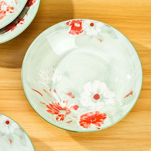 Printed 9-inch Soup Plate Random Pattern