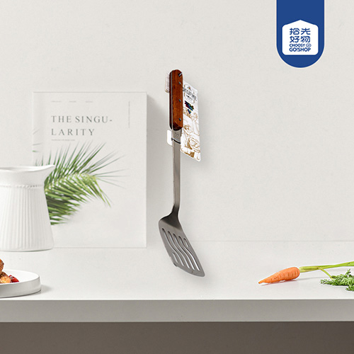 TF-264-304 Steel Elegant Wood Frying Shovel