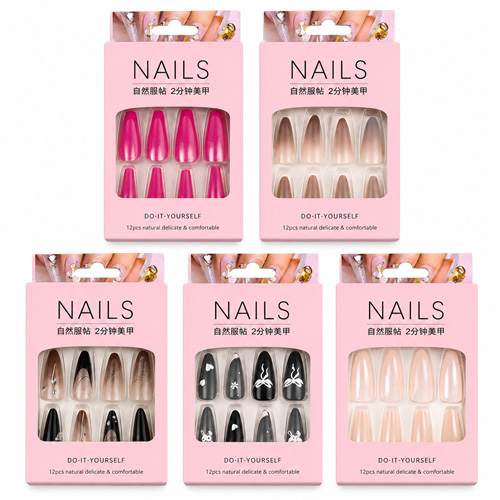 YY-02 Long Printed False Nails