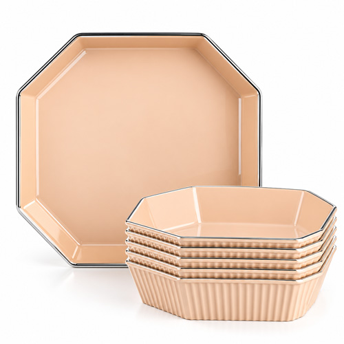 6361 Silver Solid Color Fruit Plate