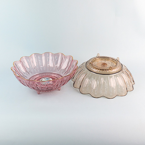 8210 Large Transparent Rotating Fruit Bowl