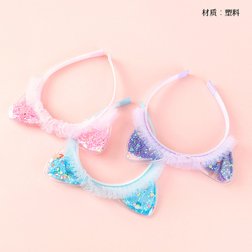 Boxed Three-dimensional Sequin Lace Ear Head Buckle