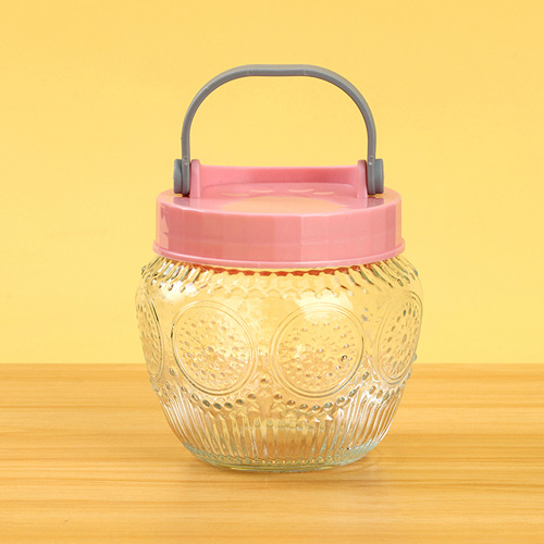 Handheld Exquisite Glass Jar