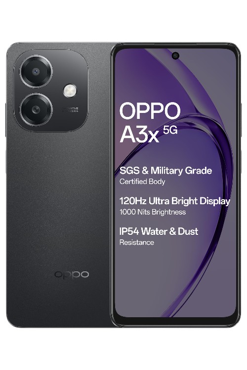 Oppo A3X 5G Sparkle Black Smartphone
