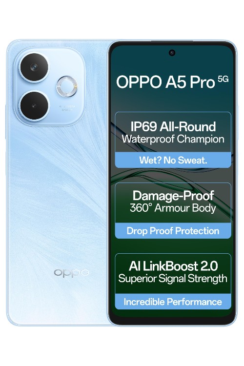 Oppo A5 Pro 5G Feather Blue Smartphone