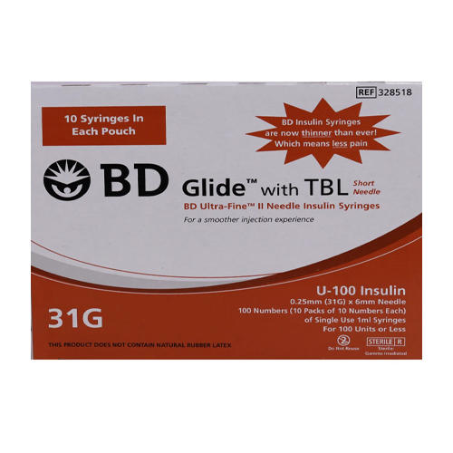 B D Insulin Syringe 100Units